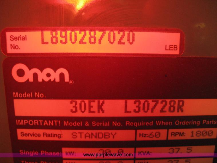 image for item B8339 Onan 30 EK generator