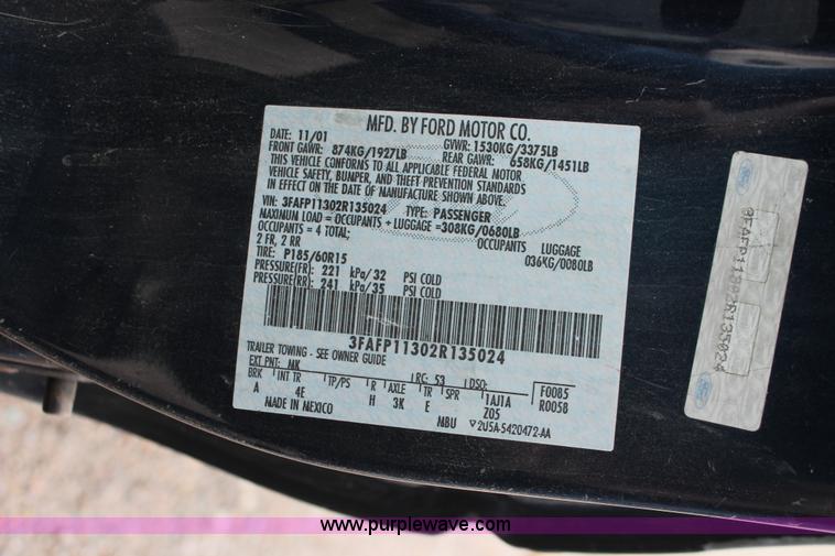 image for item O9364 2002 Ford ZX2