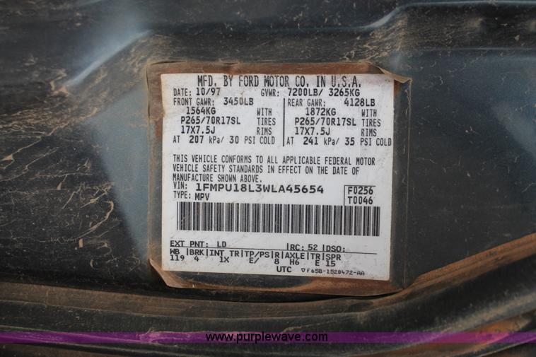 image for item O9369 1998 Ford Expedition Eddie Bauer SUV