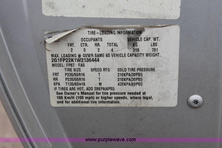 image for item O9371 1998 Chevrolet Camaro