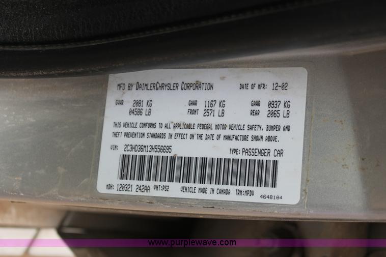 image for item O9389 2003 Chrysler Concrde Lxi