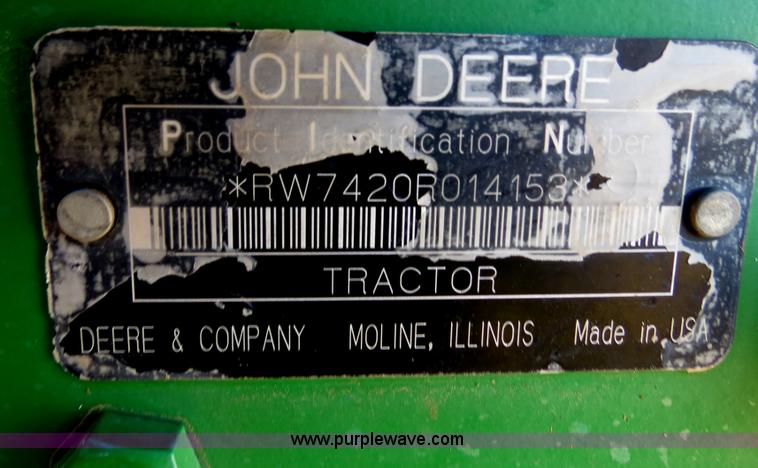 image for item B4548 2004 John Deere 7420 MFWD tractor