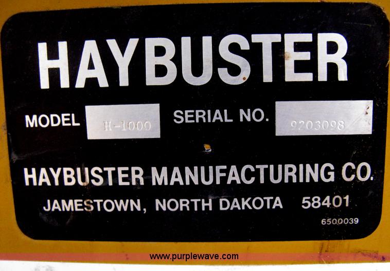 image for item B8456 1992 HayBuster H1000 Big Bite tub grinder