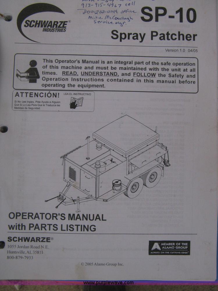 image for item B8463 2007 Schwarze SP10 spray patcher