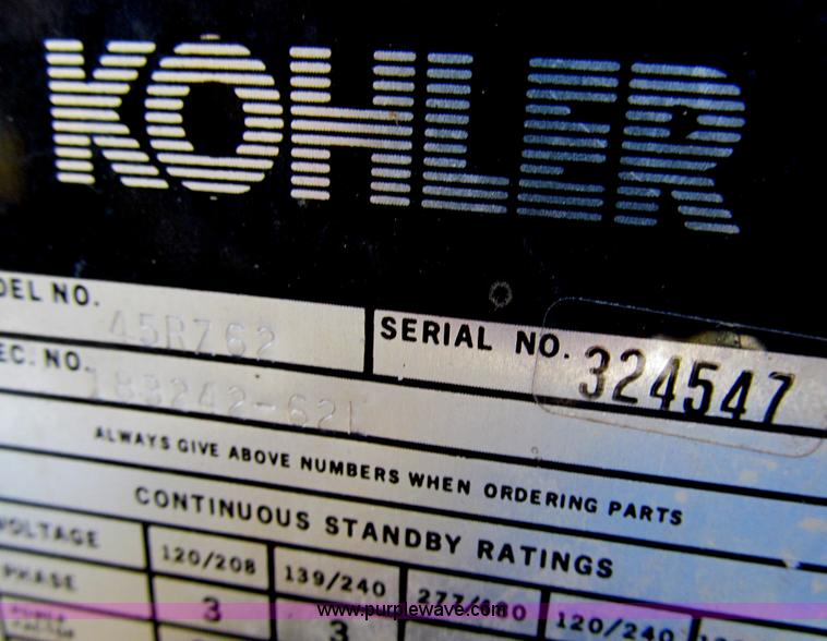 image for item E3609 Kohler 45RZ62 Fast Response II generator