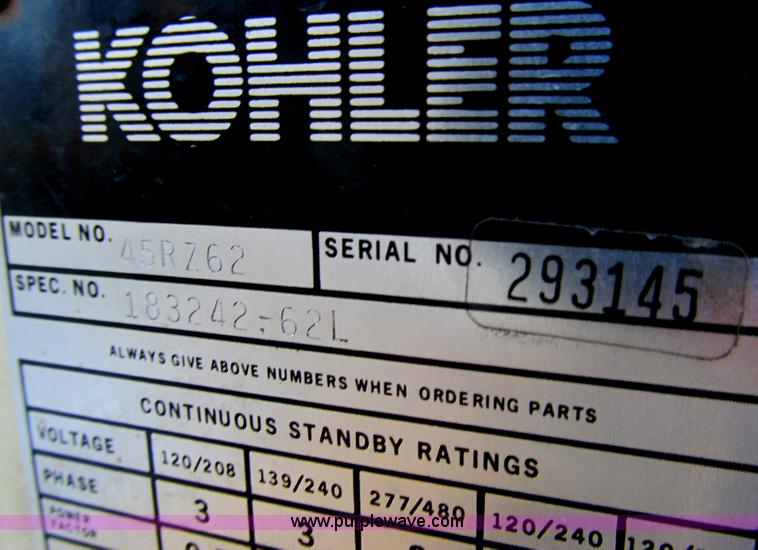 image for item E3617 Kohler 45RZ62 Fast Response II generator