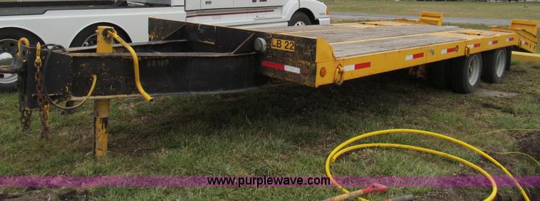 image for item E3623 1982 shop built tandem axle equipment trailer