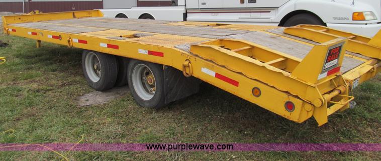 image for item E3623 1982 shop built tandem axle equipment trailer