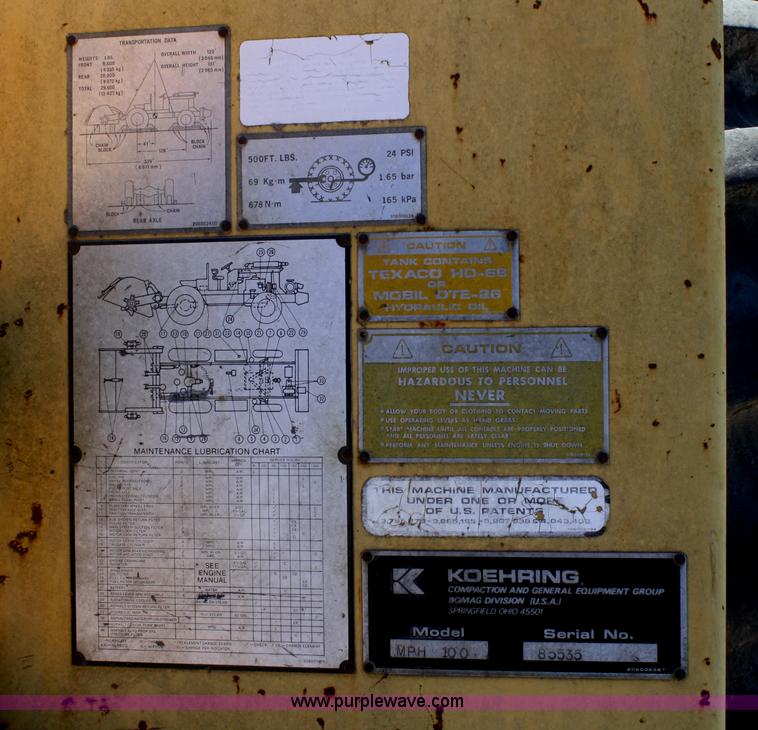 image for item F2773 1984 Bomag MPH100 recycler