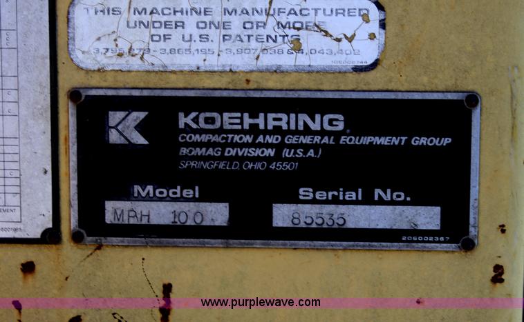 image for item F2773 1984 Bomag MPH100 recycler