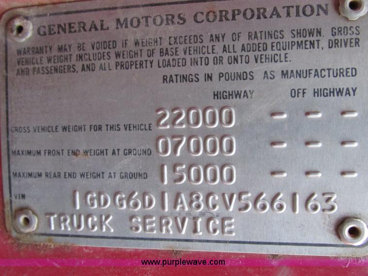 image for item F4069 1982 GMC TopKick 6000 dump truck