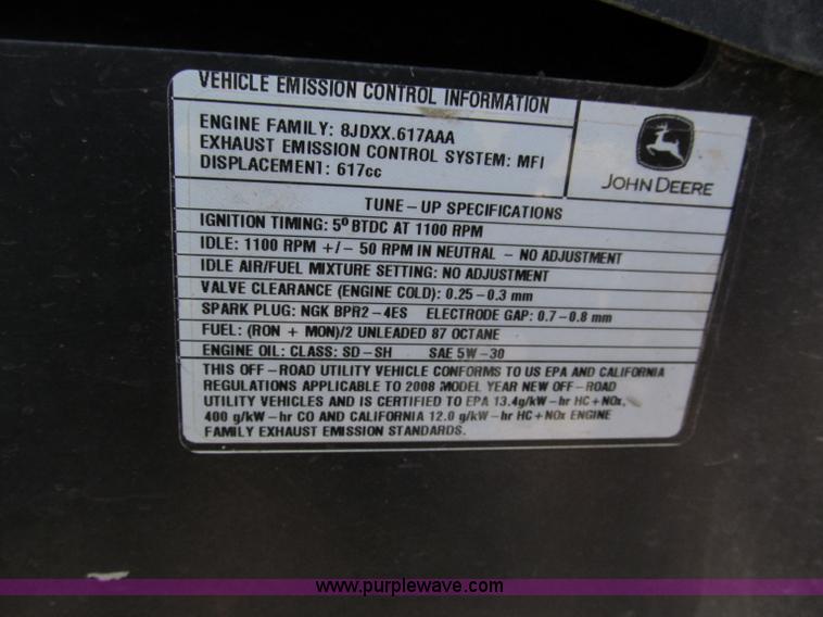 image for item E5837 2008 John Deere XUV620I utility vehicle