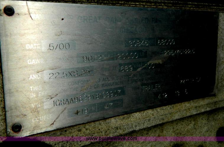 image for item G7651 2000 Great Dane 48' dry van trailer