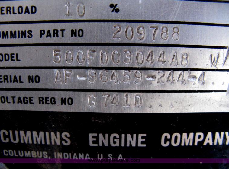 image for item B8457 Cummins diesel powered generator