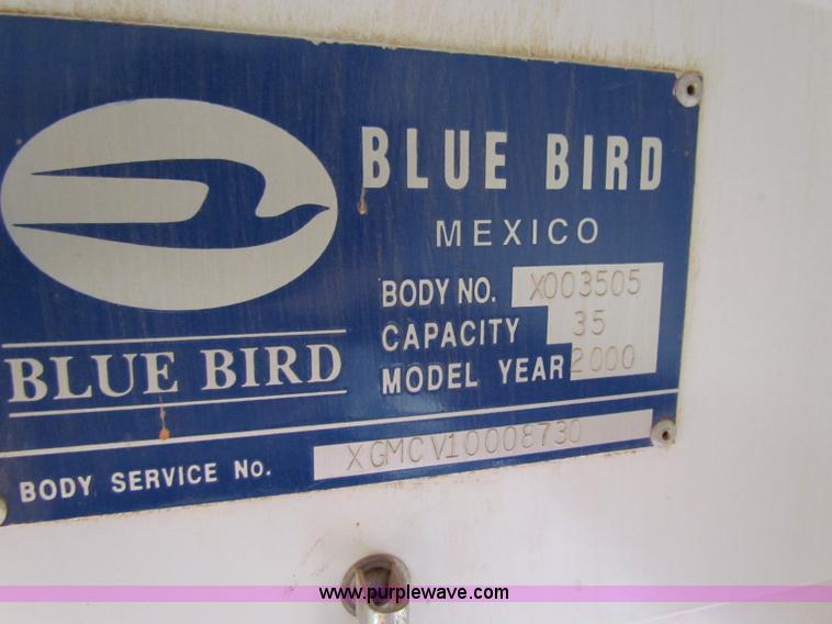 image for item E8305 2000 Blue Bird CV20 school bus