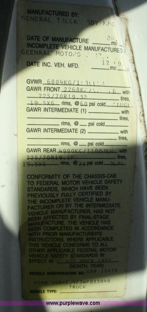 image for item G5544 1998 Chevrolet 3500HD flatbed pickup truck