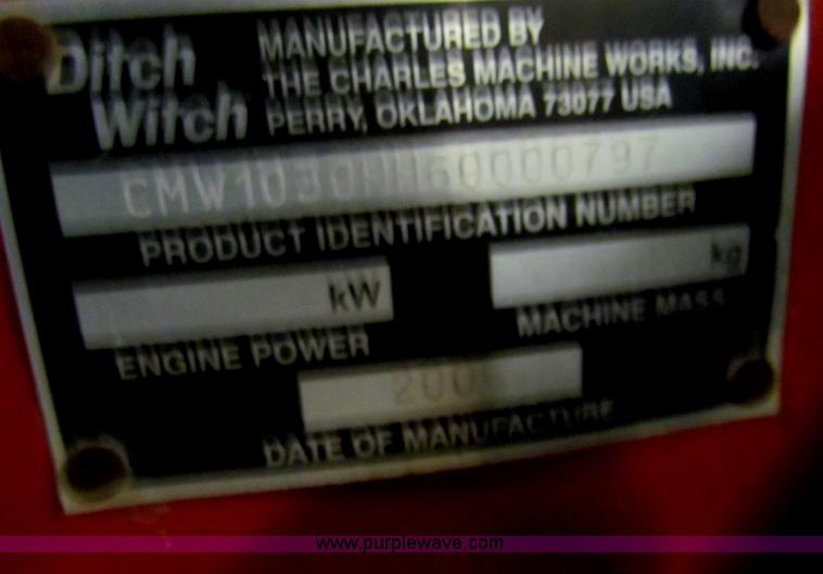 image for item V9498 Ditch Witch 1030 walk-behind trencher