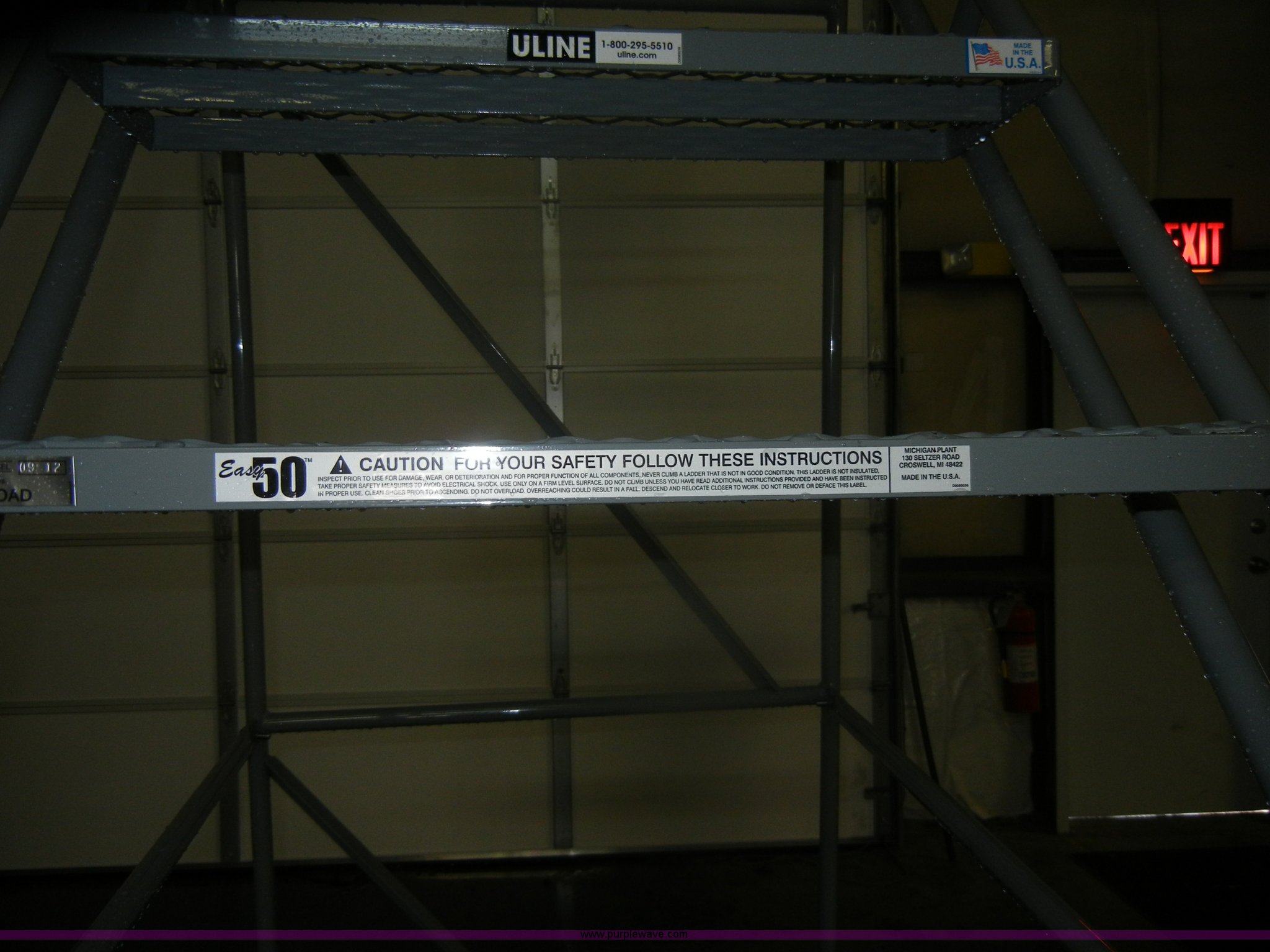 Uline 50 degree angle rolling ladder in Olathe, KS Item AB9858 sold