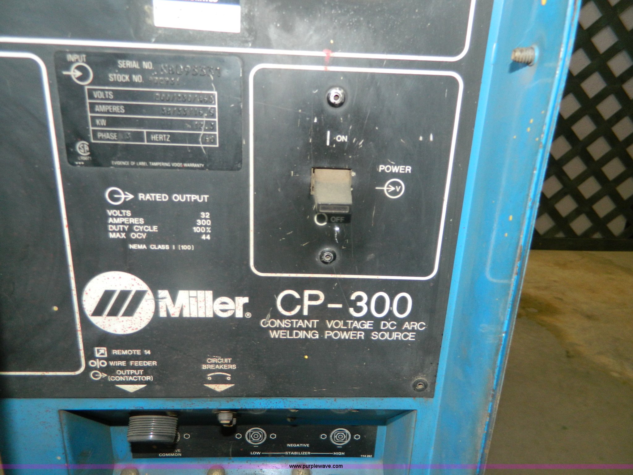 Miller CP300 welder in Concordia, KS Item Y9135 sold Purple Wave
