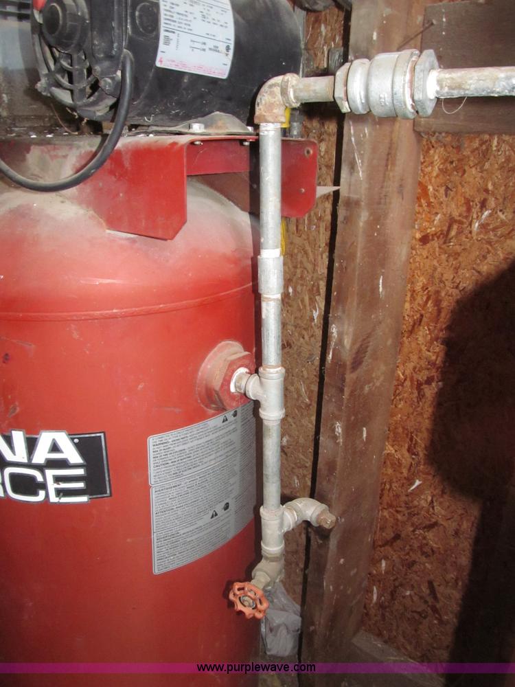 image for item B5312 Sanborn/Coleman Powermate Magna Force air compressor and piping