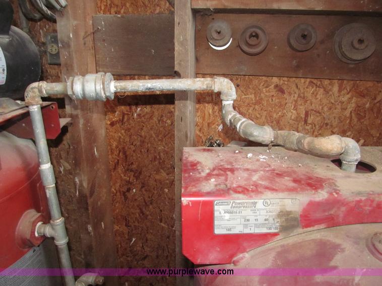 image for item B5312 Sanborn/Coleman Powermate Magna Force air compressor and piping