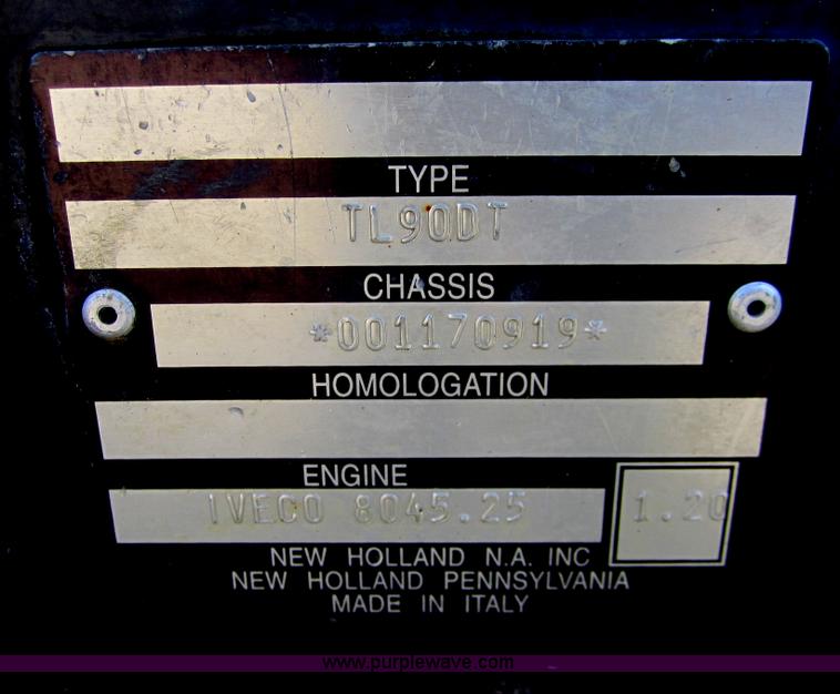 image for item F6569 1999 New Holland TL90 MFWD tractor