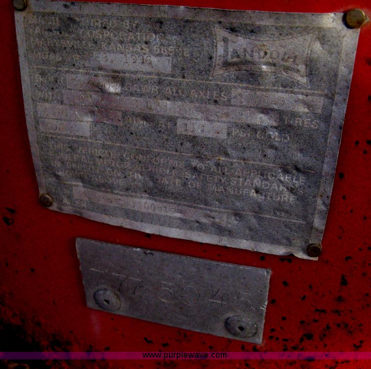 image for item B8444 1996 Landoll Haul 0LL tilt deck equipment trailer