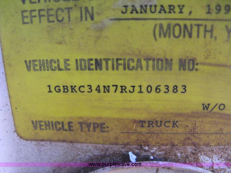 image for item B8452 1994 Chevrolet 3500 Crew Cab utility truck