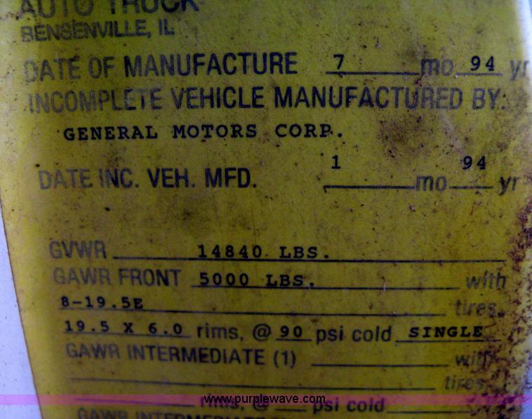 image for item B8452 1994 Chevrolet 3500 Crew Cab utility truck