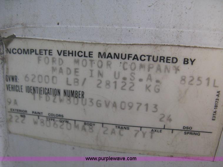 image for item B8458 1986 Ford 8000 sludge tanker truck