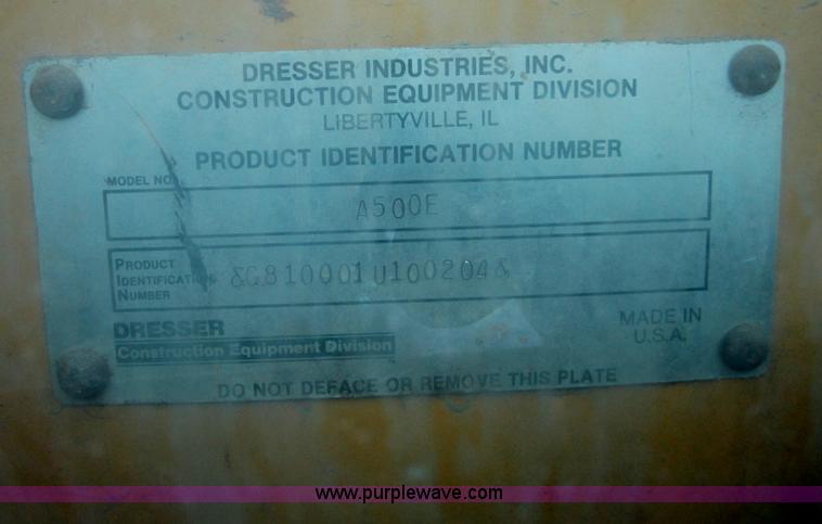 image for item D5760 1987 Dresser A500E motor grader