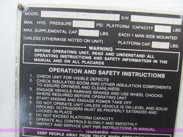 image for item D7064 1984 Ford boom truck