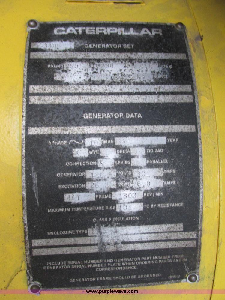 image for item E7019 Caterpillar 250 kVA/200 kW continuous output generator set