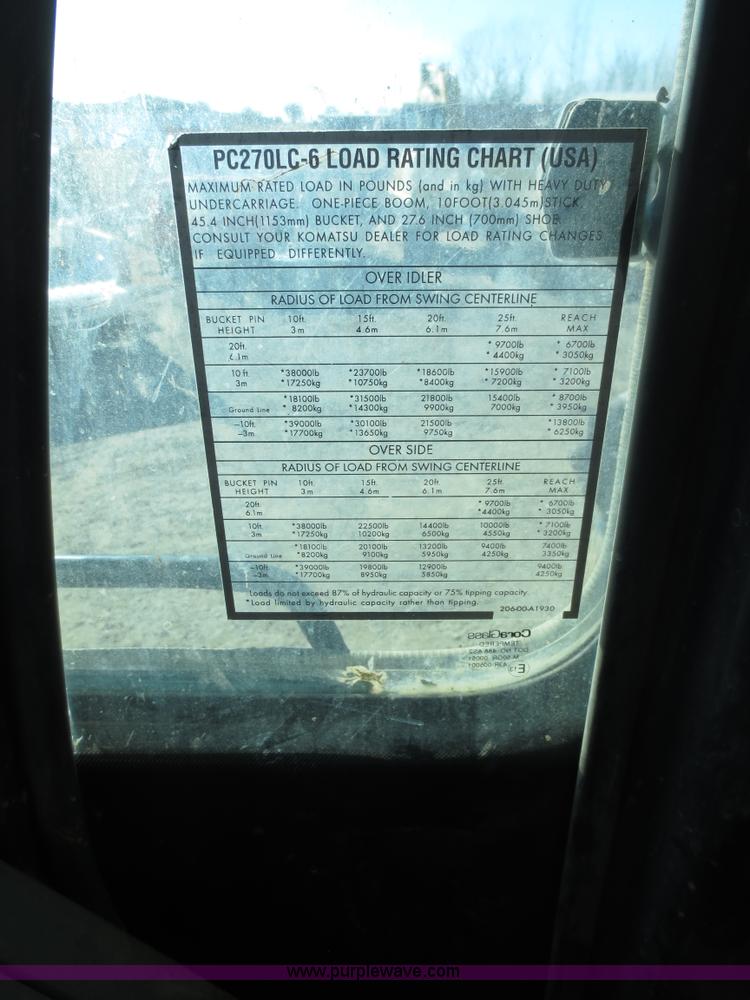 image for item F6562 2000 Komatsu PC270LC-6L excavator