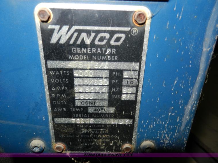 image for item C9981 Winco generator