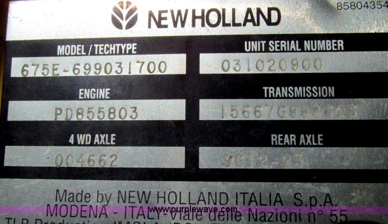 image for item E3641 1999 New Holland 675E backhoe