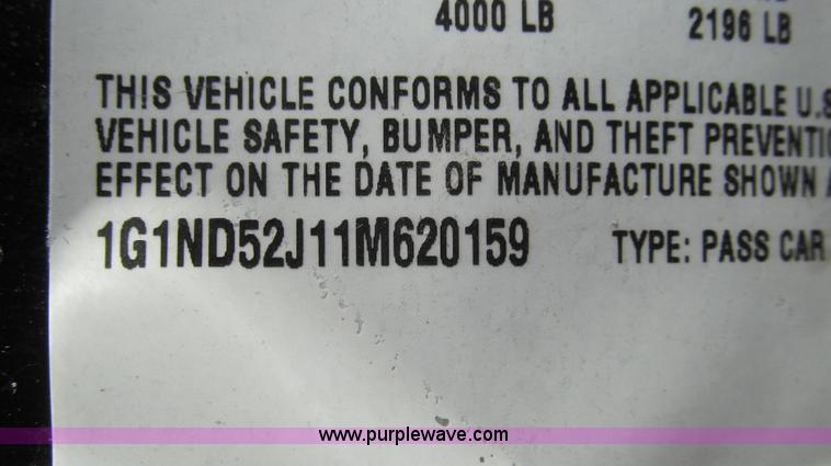 image for item E3646 2001 Chevrolet Malibu