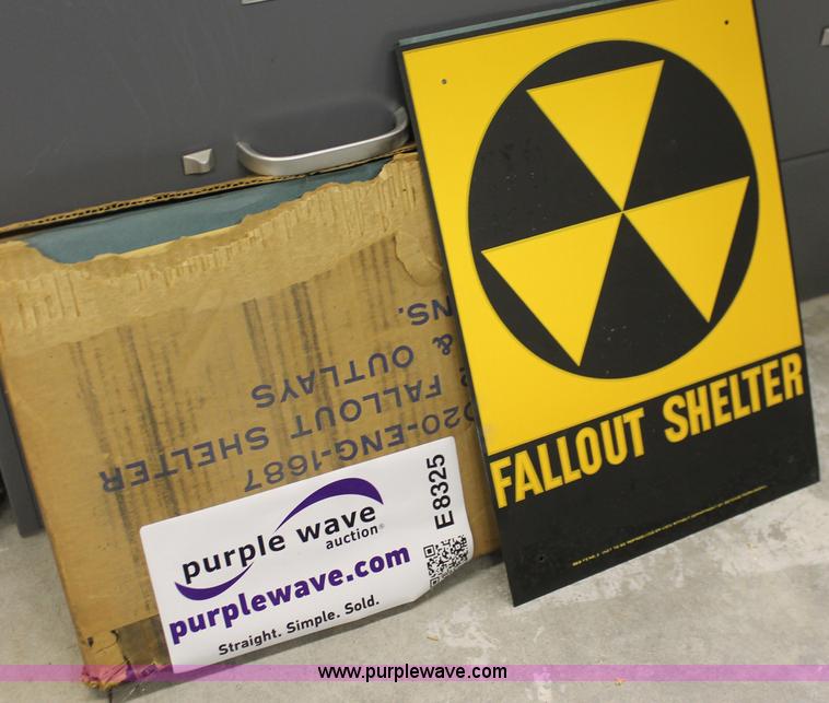 image for item E8325 (40) Fallout Shelter metal signs
