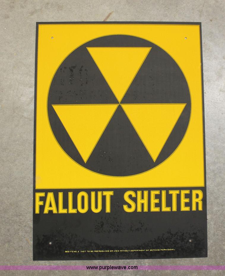 image for item E8325 (40) Fallout Shelter metal signs