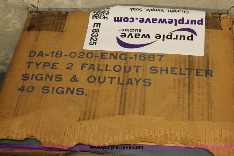 image for item E8325 (40) Fallout Shelter metal signs