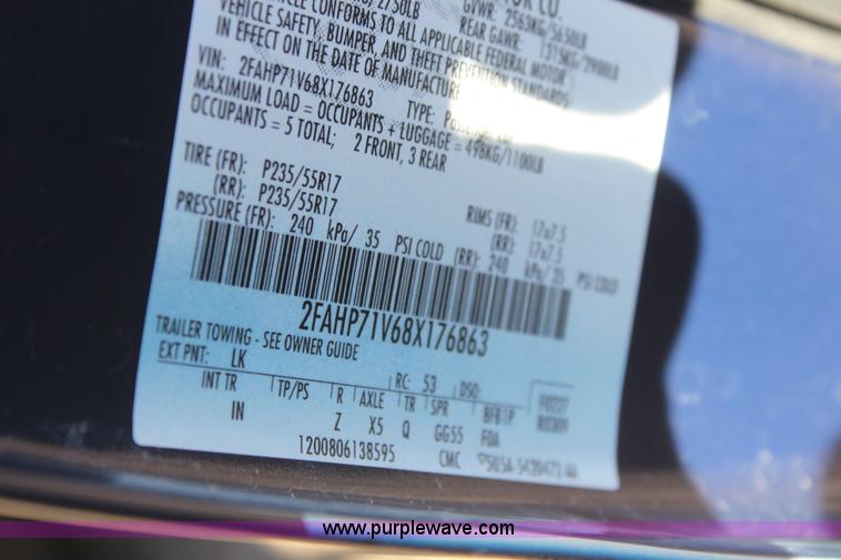 image for item E8364 2008 Ford Crown Victoria Police Interceptor