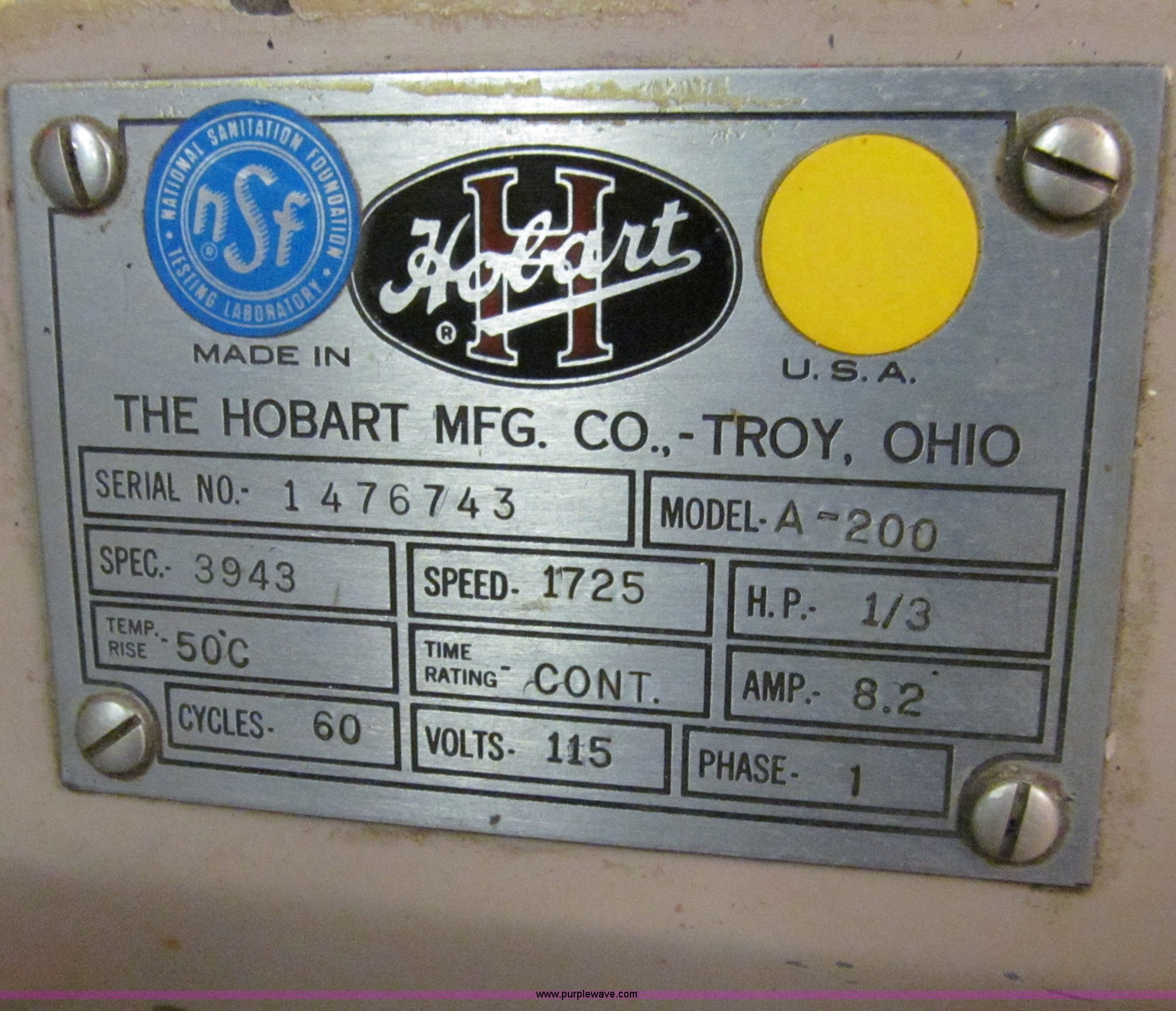 Hobart commercial mixer in Des Moines, IA Item D7113 sold Purple Wave