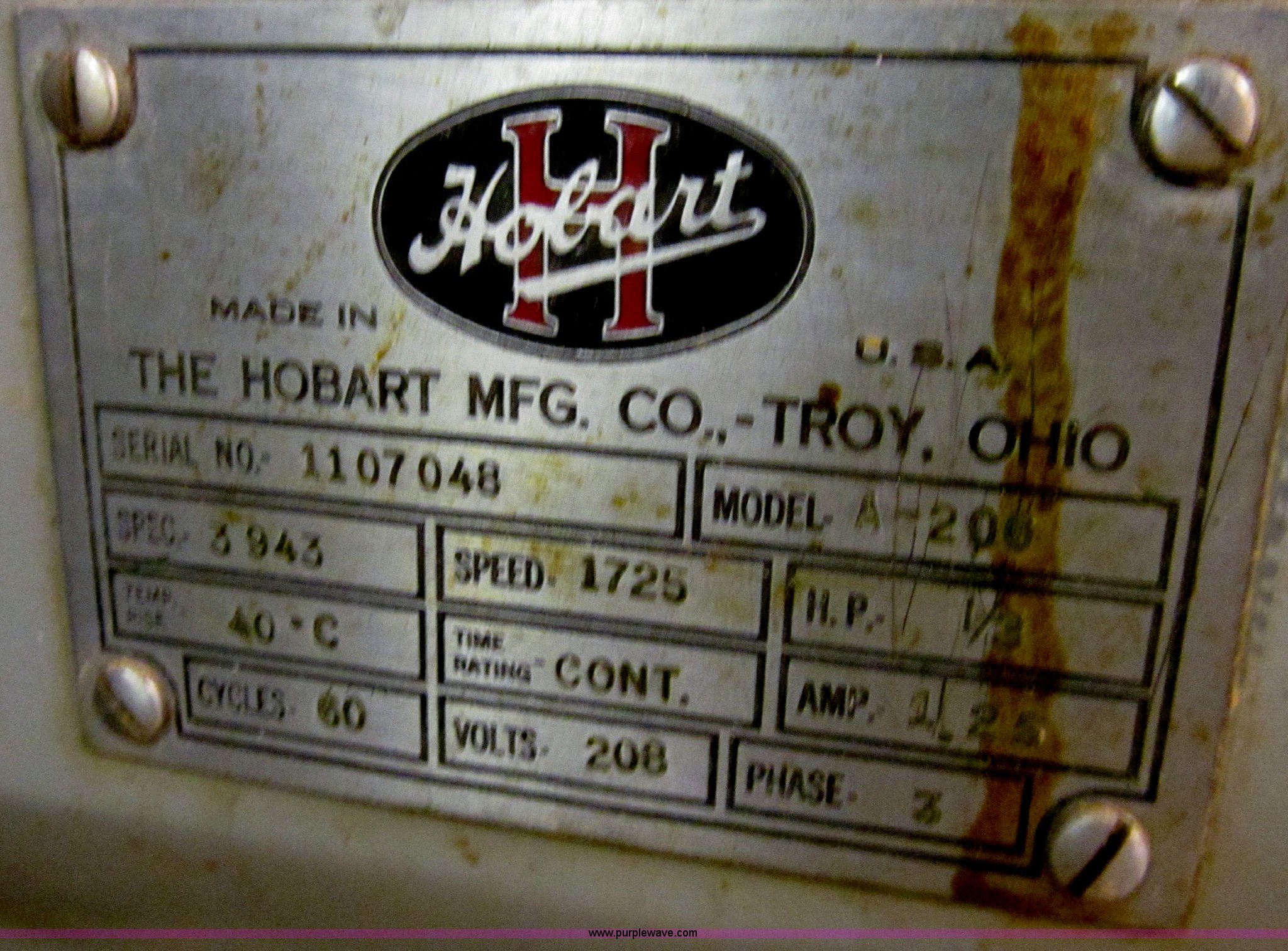 Hobart commercial mixer in Des Moines, IA Item D7115 sold Purple Wave