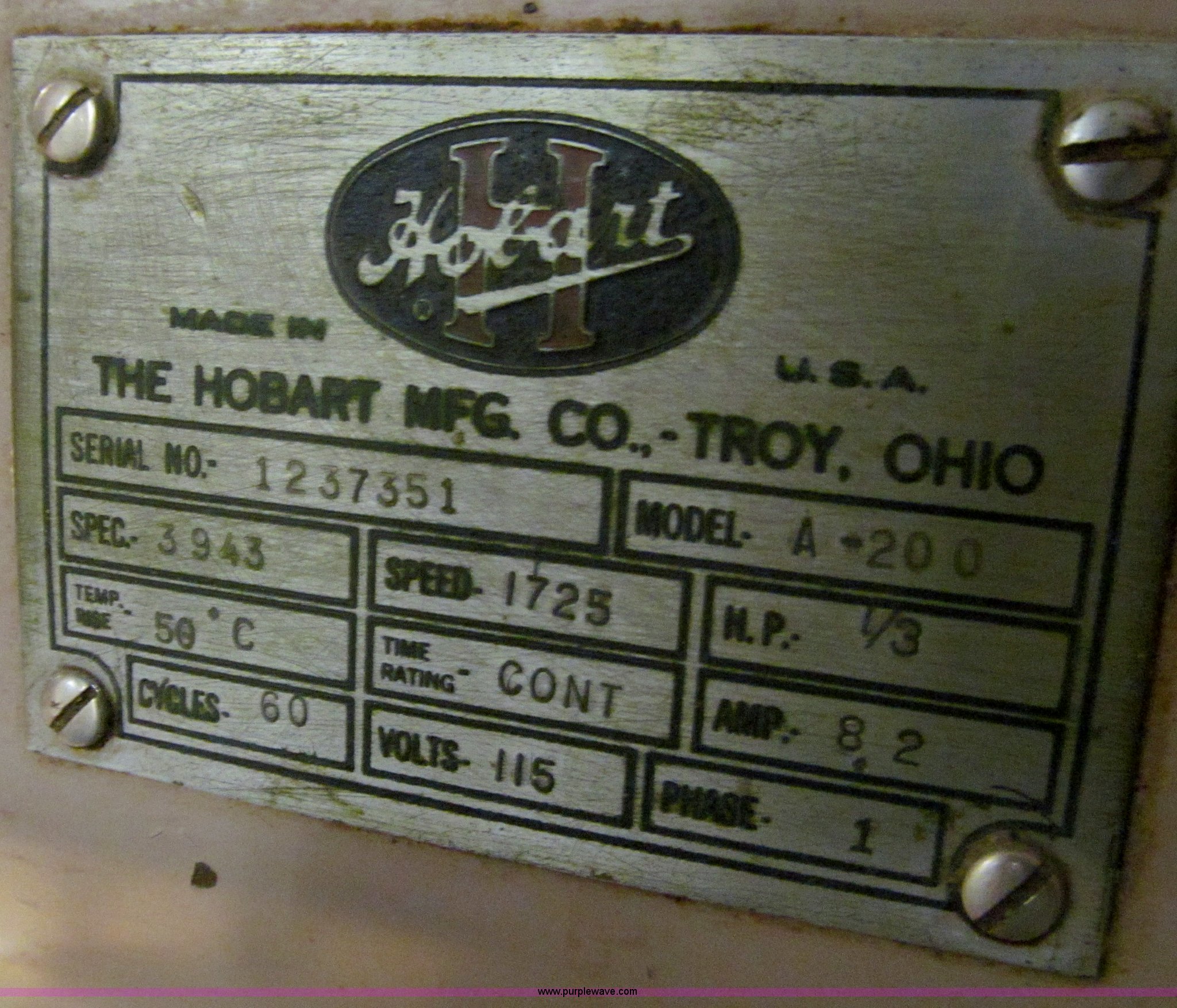 Hobart commercial mixer in Des Moines, IA Item D7117 sold Purple Wave