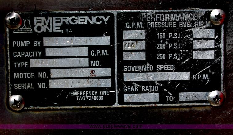 image for item C2919 1988 Federal Motors firetruck