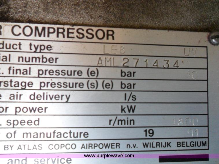 image for item AB9106 Atlas Copco hydraulic driven air compressor