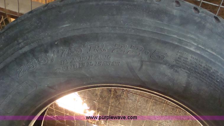 image for item B1806 (2) 295/75R22.5 tires