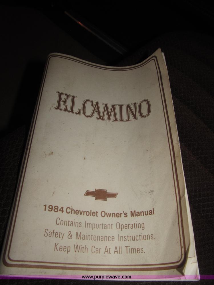 image for item B5317 1984 Chevrolet El Camino