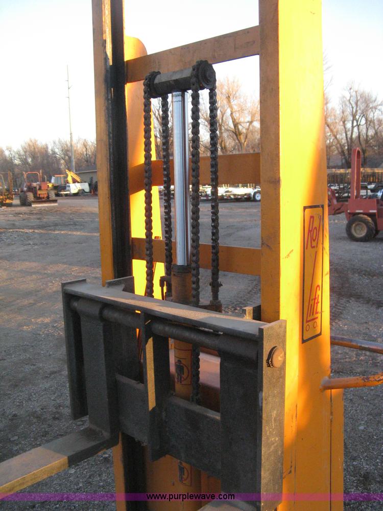 RolLift stacker walk behind forklift in Wichita, KS Item B8432 sold