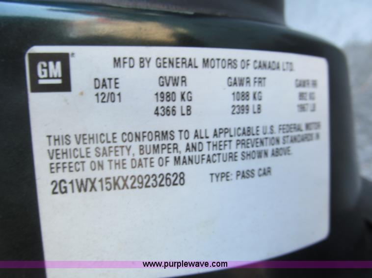 image for item E5874 2002 Chevrolet Monte Carlo SS